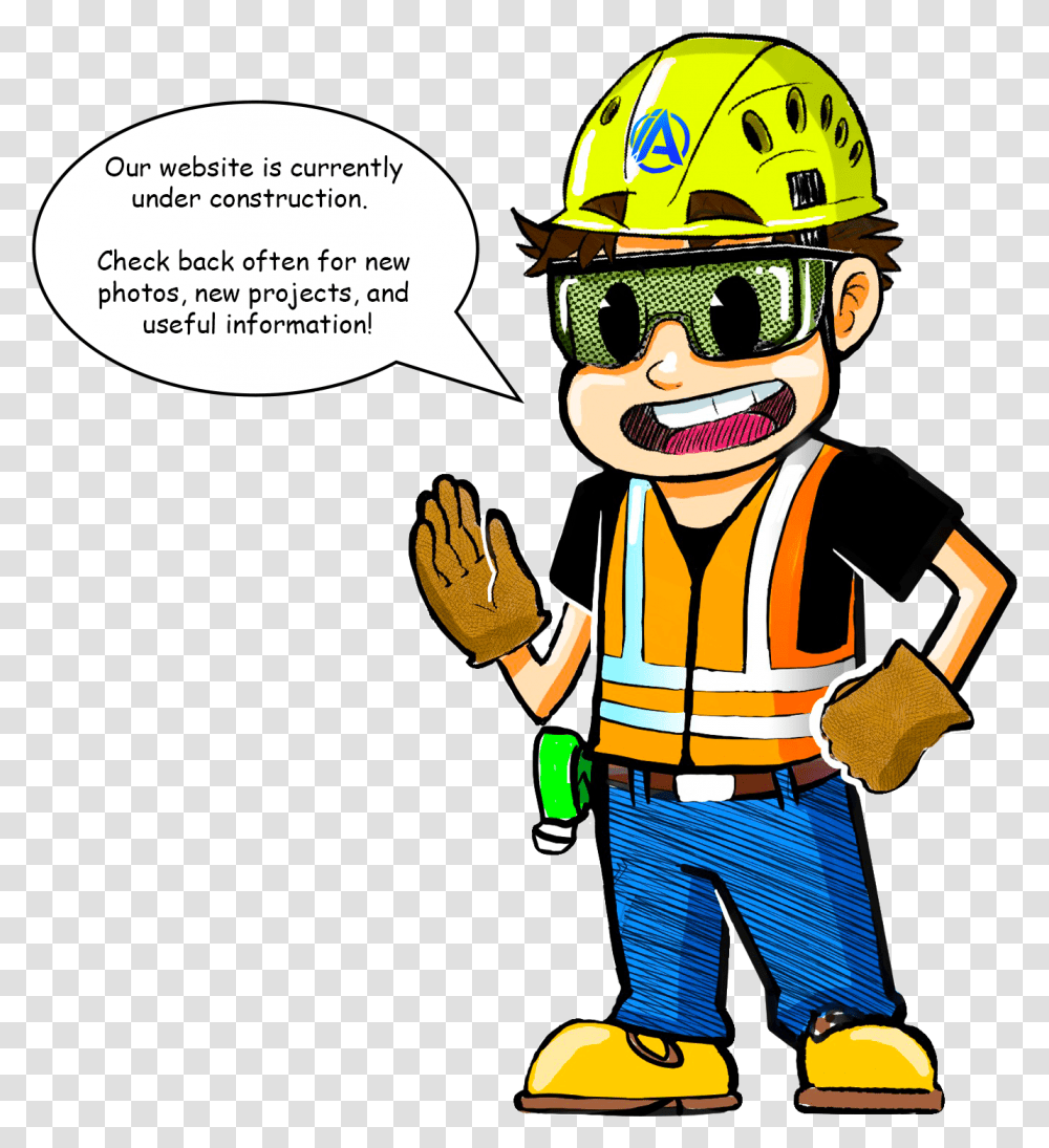 Ia Stage Safety Guy Material Handling Safety Cartoon, Fireman, Person, Human, Helmet Transparent Png