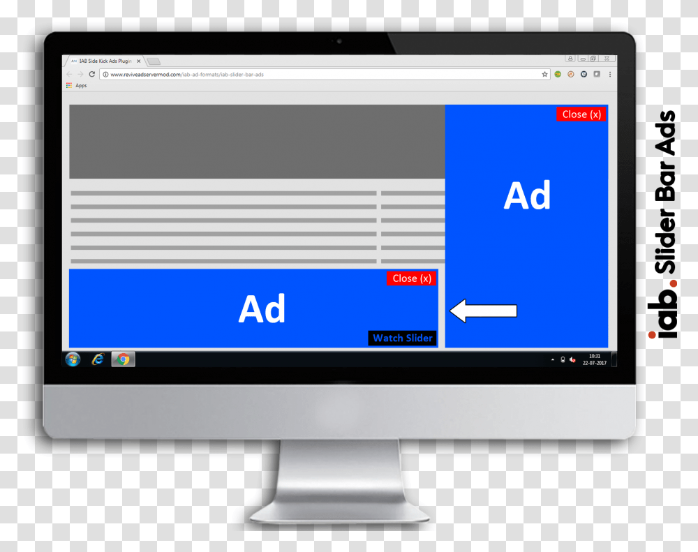 Iab Slider Bar Ad Computer Monitor, Electronics, Screen, Display, LCD Screen Transparent Png
