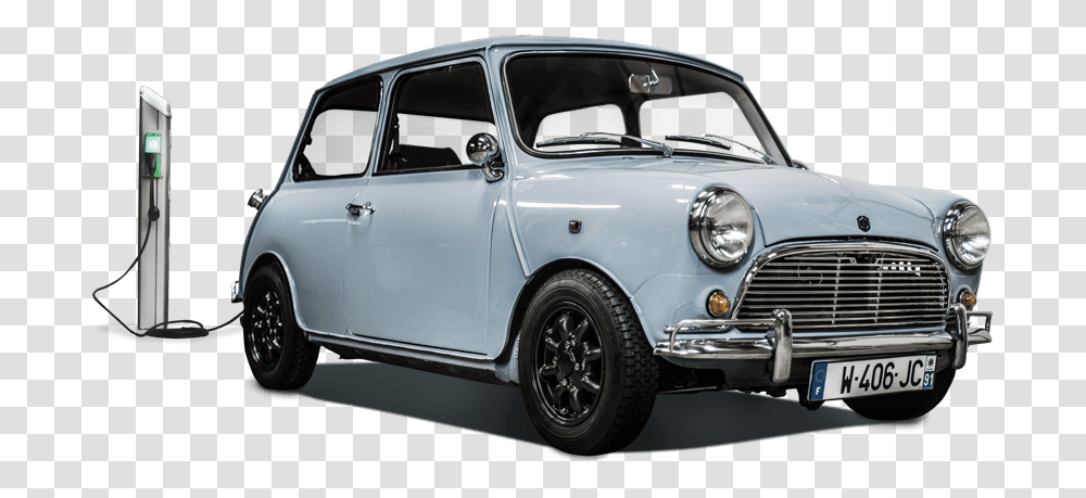 Ian Motion Electrical New Life For Your Old Car Mini Austin Electrique, Vehicle, Transportation, Wheel, Machine Transparent Png