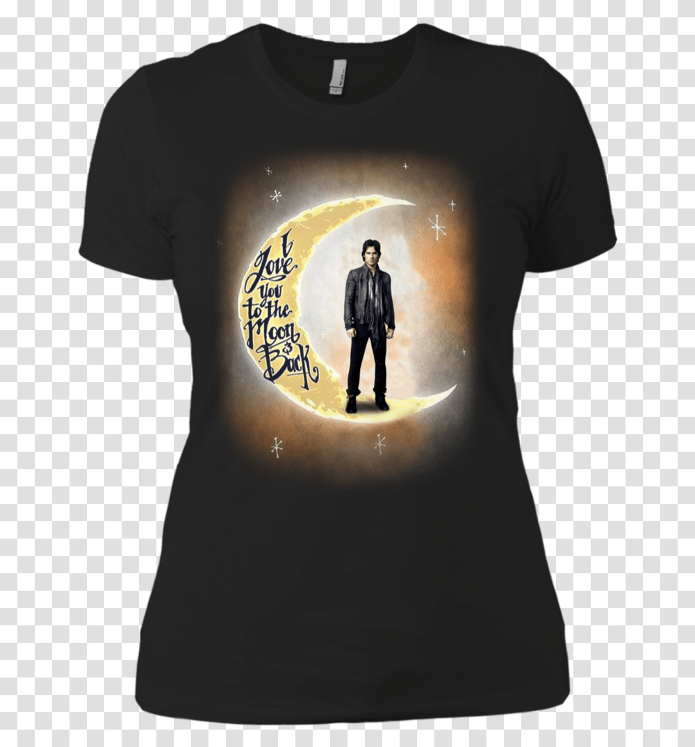 Ian Somerhalder Shirts I Love You To The Moon And Back Silhouette, Apparel, Person, T-Shirt Transparent Png
