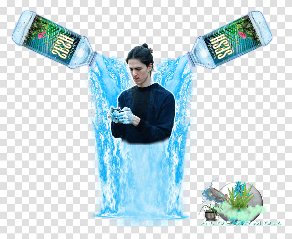 Iancuz Sesh Water Bonespng Ft Fiji Water Yung Lean, Person, Clothing, Long Sleeve, Costume Transparent Png