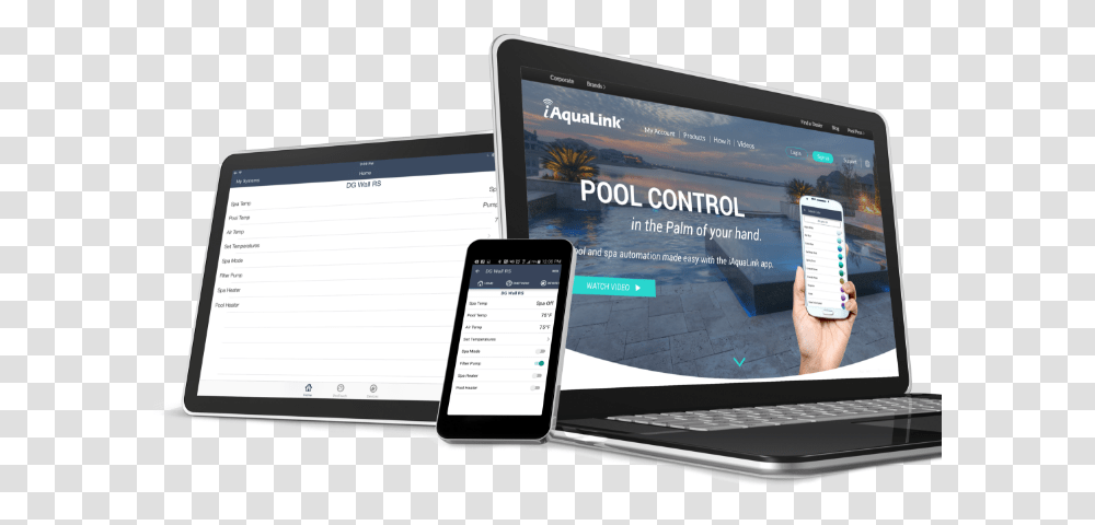 Iaqualink Pool Automation Computer Laptop And Mobile, Mobile Phone, Electronics, Cell Phone, Tablet Computer Transparent Png