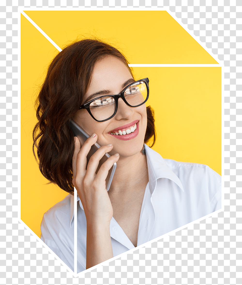 Ibasis Otb Womancall Girl, Glasses, Accessories, Person, Face Transparent Png