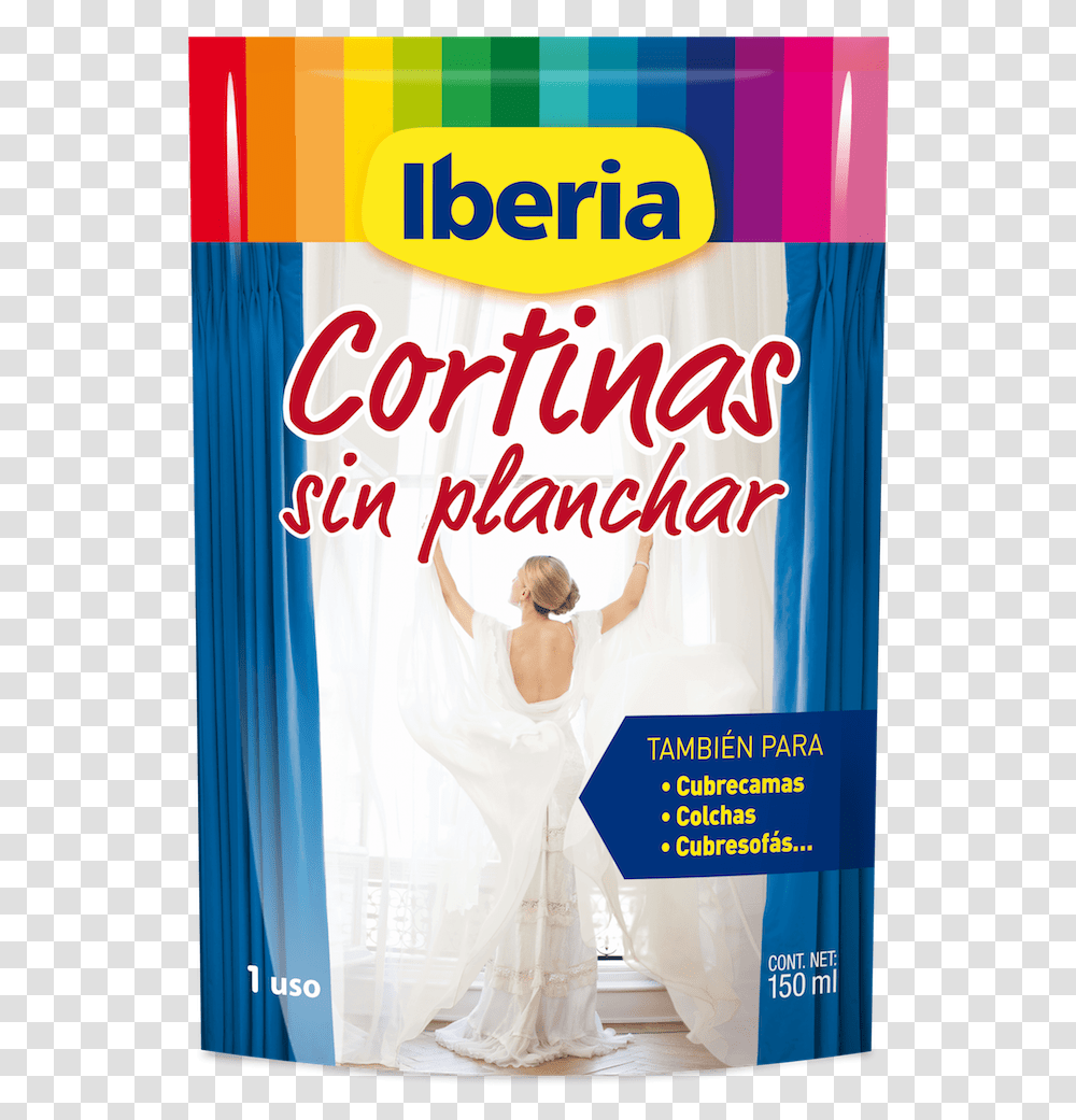 Iberia Cortinas Luminosas Flyer, Advertisement, Poster, Person, Paper Transparent Png