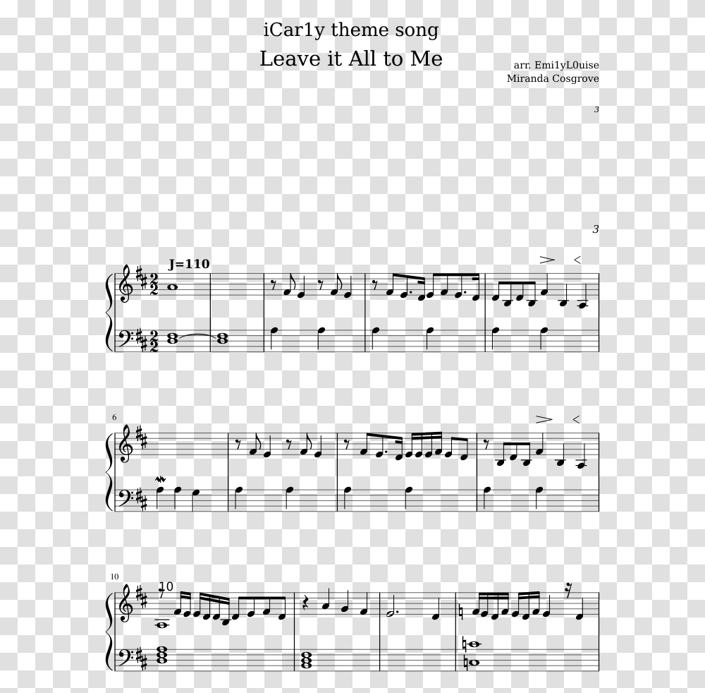 Icarly Theme Song Sheet Music, Gray, World Of Warcraft Transparent Png