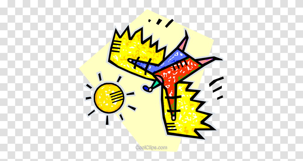 Icarus Flying Too Close To The Sun Royalty Free Vector Clip Art, Doodle, Drawing Transparent Png