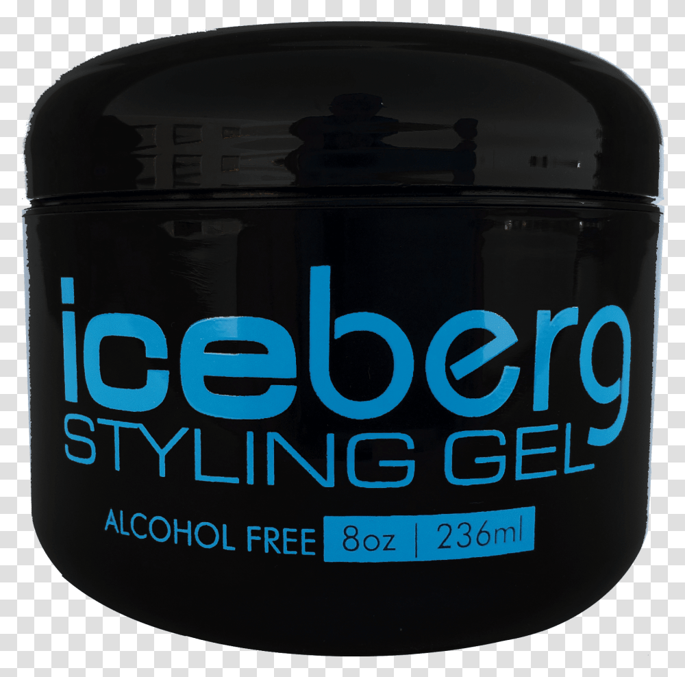 Icberg Styling Gel Cylinder, Bottle, Cosmetics, Jar, Aftershave Transparent Png