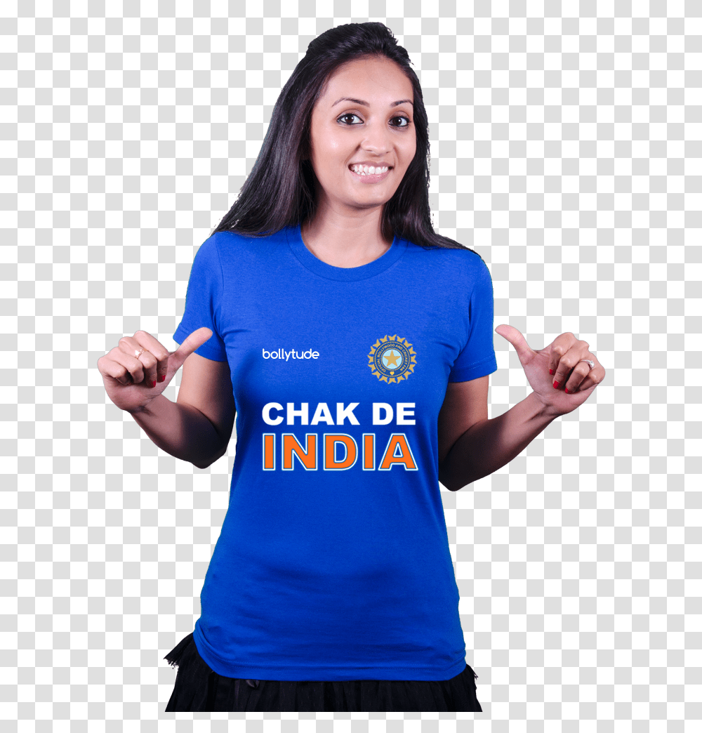 Icc Cricket World Cup 2015 Team India Tshirt Jersey Indian Cricket Women T Shirt, Apparel, T-Shirt, Sleeve Transparent Png