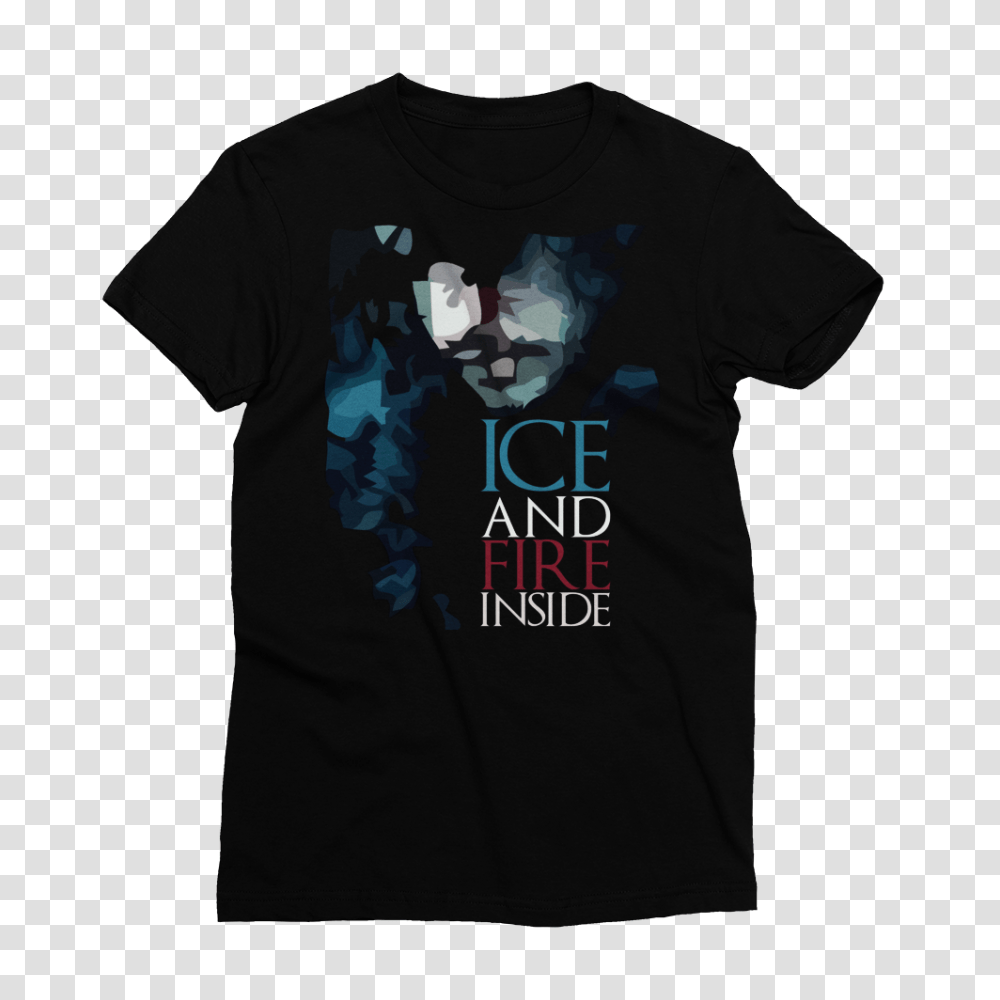 Ice And Fire Inside Game Of Thrones Jon Snow Womens T Shirt, Apparel, T-Shirt, Person Transparent Png