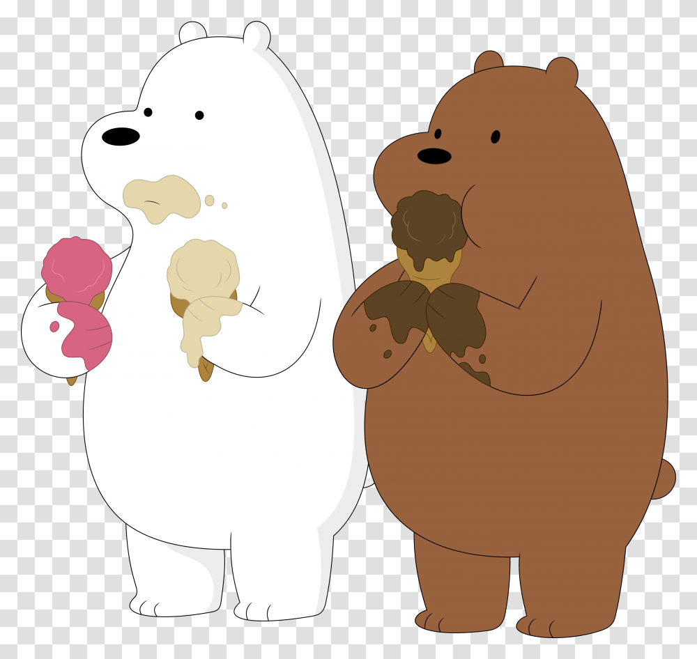 Ice Bear And Grizzly, Face, Eating, Food, Mammal Transparent Png
