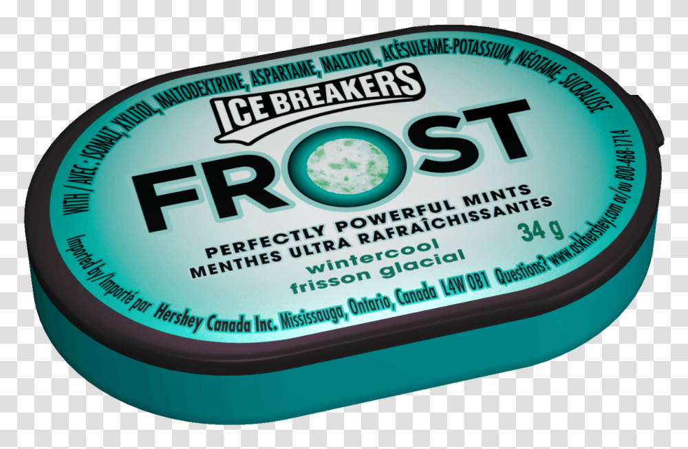 Ice Breakers Frost Wintercool, Label, Food, Dessert Transparent Png