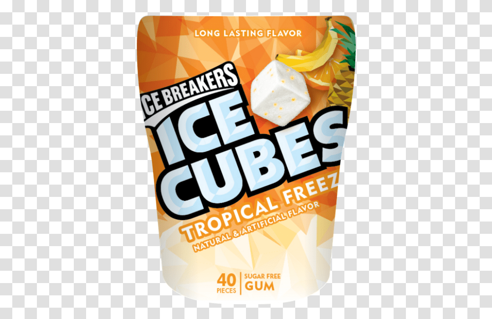 Ice Breakers Ice Cubes Tropical Freeze Caffeinated Drink, Poster, Advertisement, Flyer, Paper Transparent Png