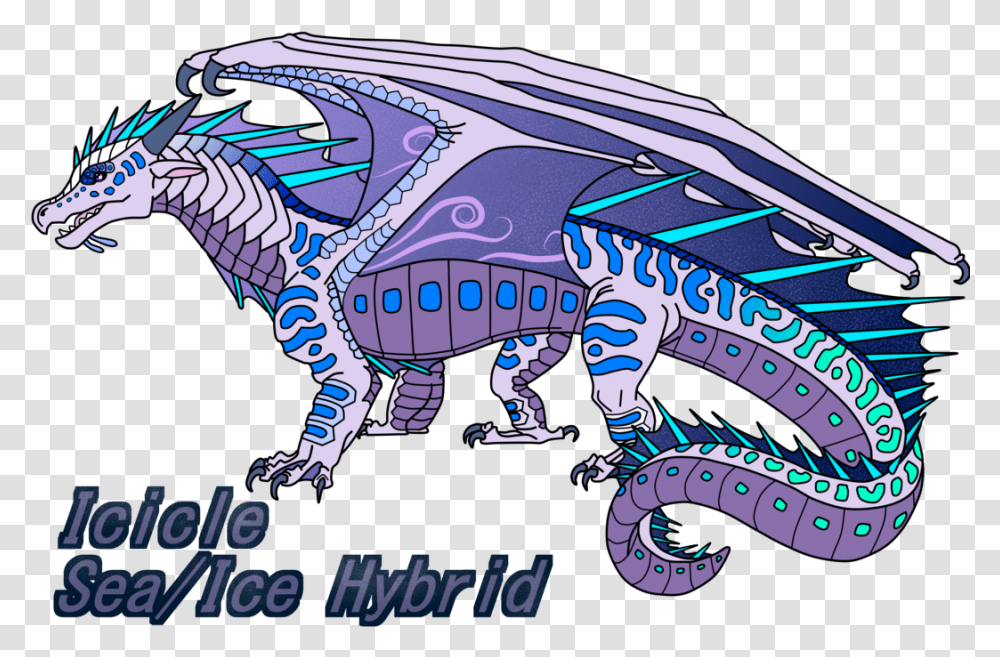 Ice Cicles Wings Of Fire Icewing Seawing Hybrid, Dragon, Horse, Mammal, Animal Transparent Png