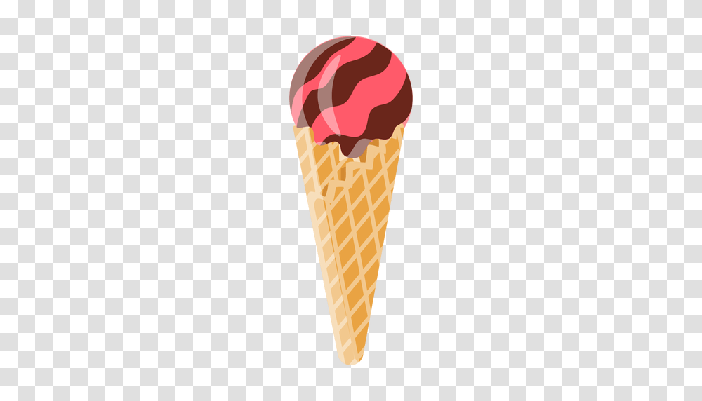 Ice Cream Ball In Cone, Dessert, Food, Creme, Sweets Transparent Png