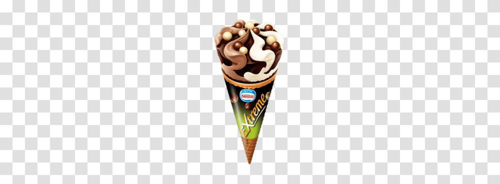 Ice Cream Chocolate Vanilla Extreme Products Osem, Dessert, Food, Creme, Cone Transparent Png