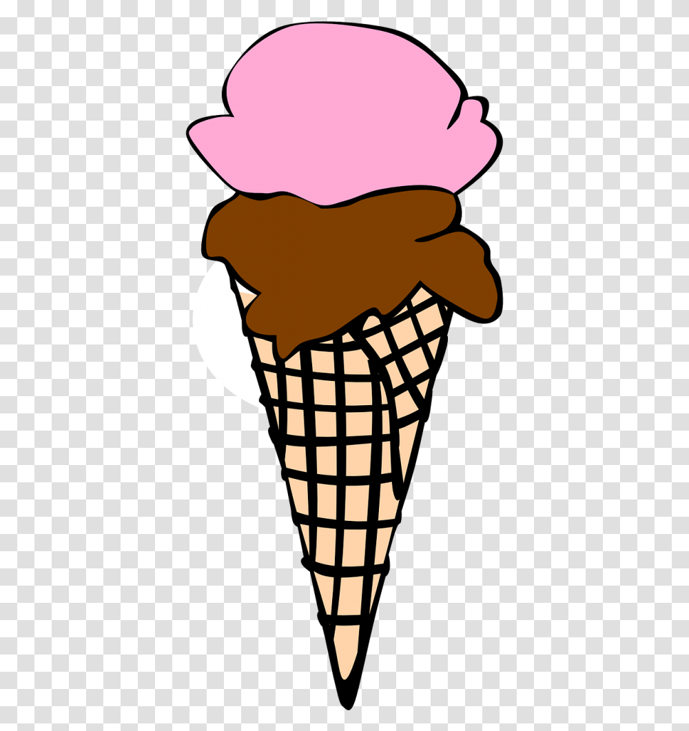 Ice Cream Clip Art Colored Icecream Cone Clip Art Black And White, Dessert, Food, Creme, Sweets Transparent Png