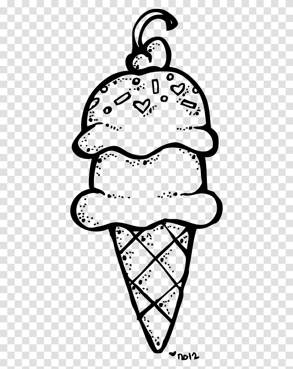 Ice Cream Clipart Black And White 4 Clip Art Ice Cream Black And White, Logo, Alphabet Transparent Png