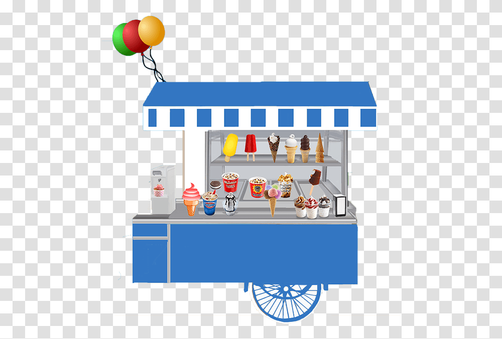 Ice Cream Clipart Booth Ice Cream Booth Cartoon, Leisure Activities, Stand, Shop Transparent Png