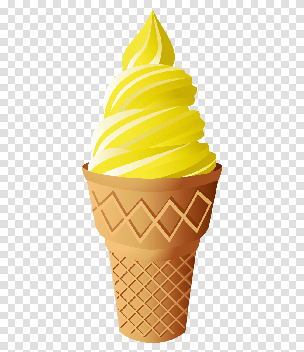 Ice Cream Clipart Yellow Imgenes Vanilla Ice Cream, Dessert, Food, Creme, Sweets Transparent Png