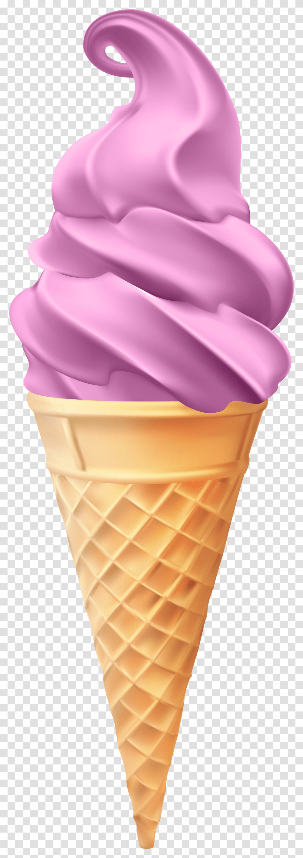 Ice Cream Cone Clip Art Pink Ice Cream Free, Dessert, Food, Creme, Wedding Cake Transparent Png