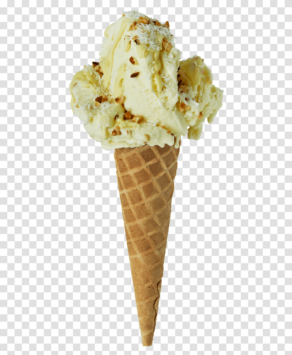 Ice Cream Cone, Dessert, Food, Creme, Icing Transparent Png