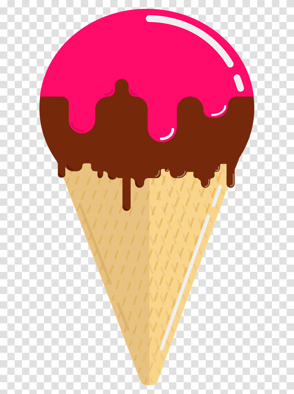 Ice Cream Cone, Dessert, Food, Creme, Icing Transparent Png