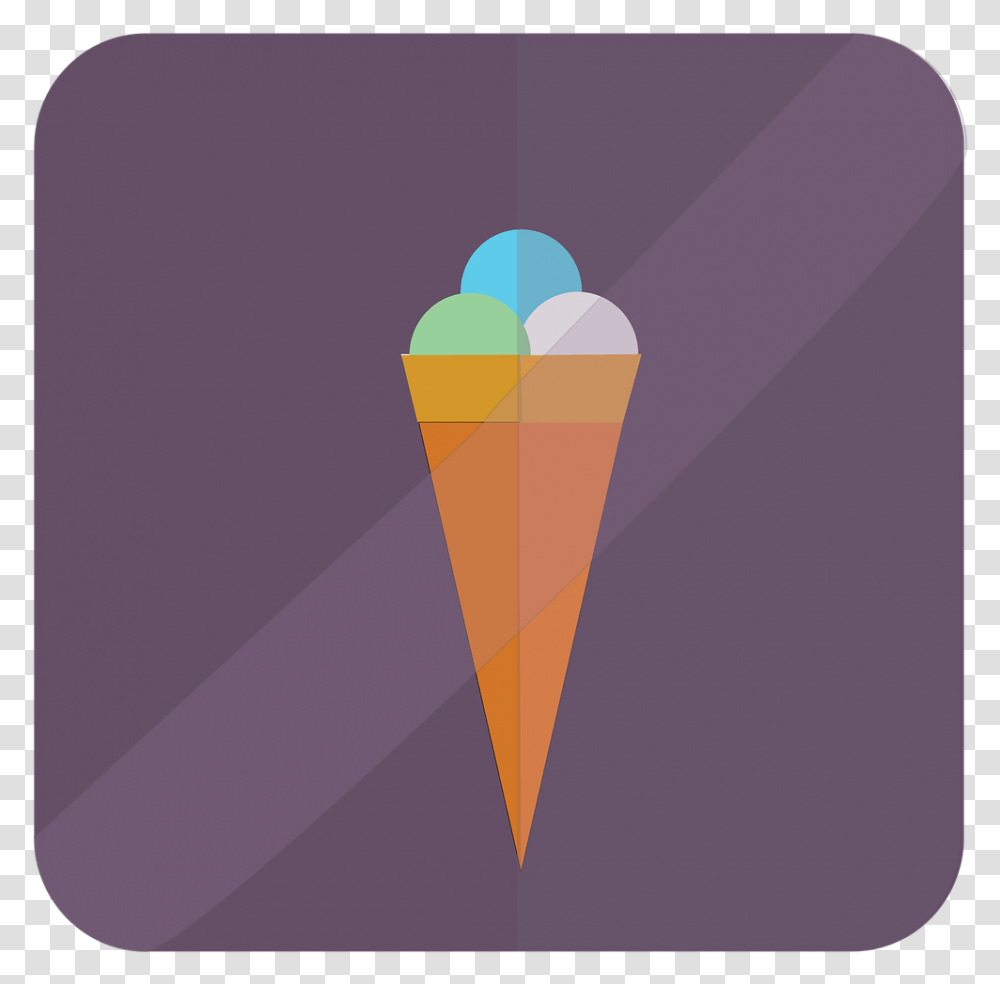 Ice Cream Cone, Dessert, Food, Creme Transparent Png