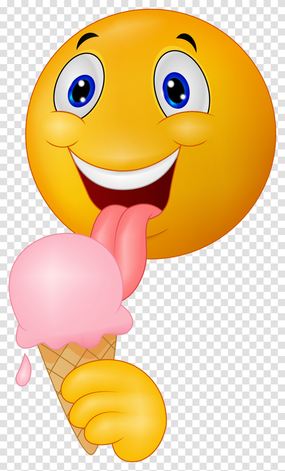 Ice Cream Cone Emoji 181 Decal Cartoon Licking Ice Cream, Sweets, Food, Confectionery, Toy Transparent Png