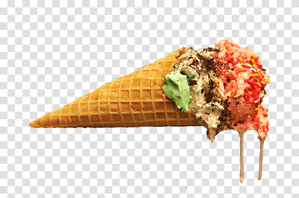 Ice Cream Cone Fast Food, Dessert, Creme, Sweets, Confectionery Transparent Png