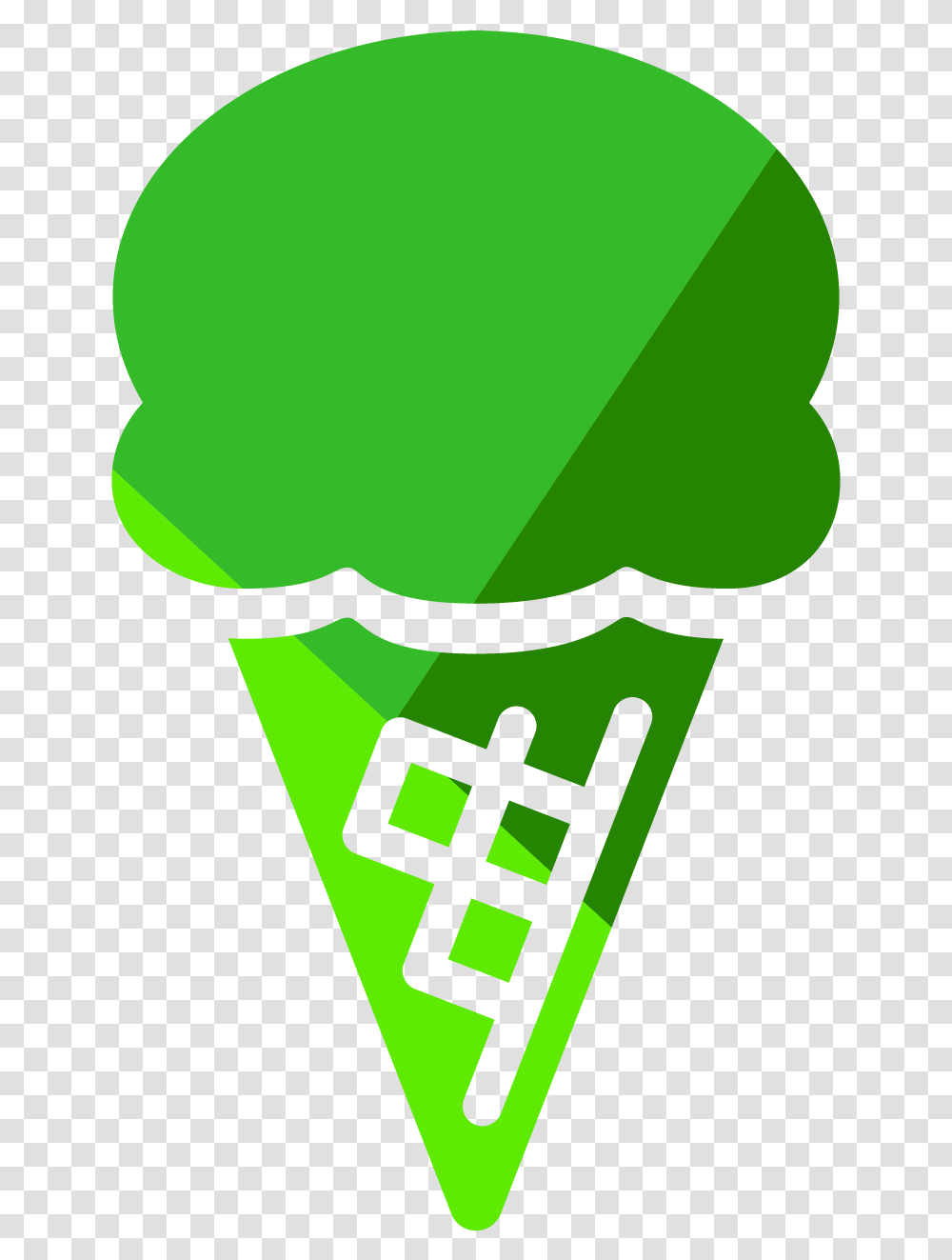 Ice Cream Cone, Green, Recycling Symbol, Plant Transparent Png