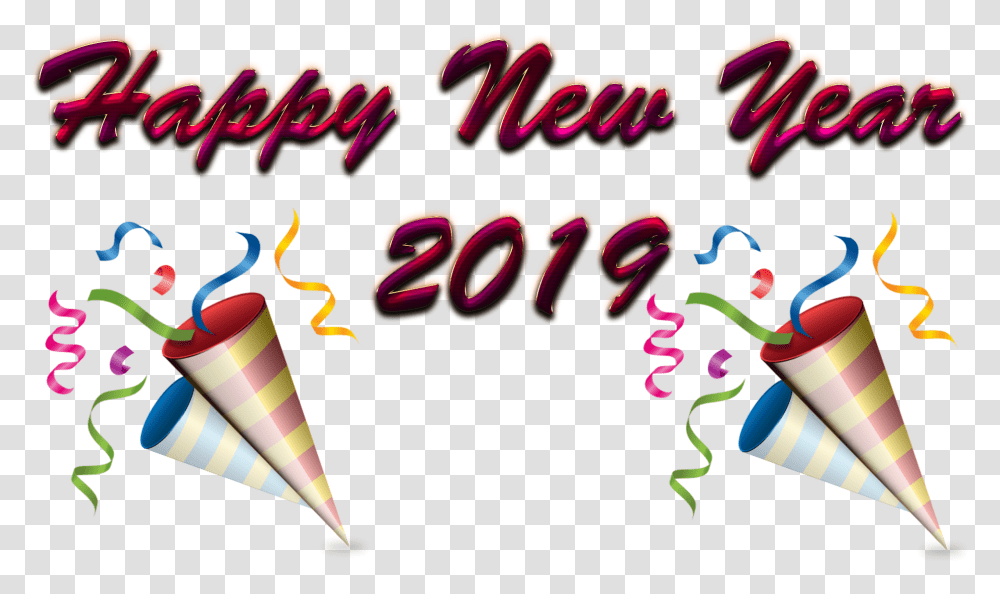 Ice Cream Cone Happy New Year Foods 2019, Dynamite, Triangle Transparent Png