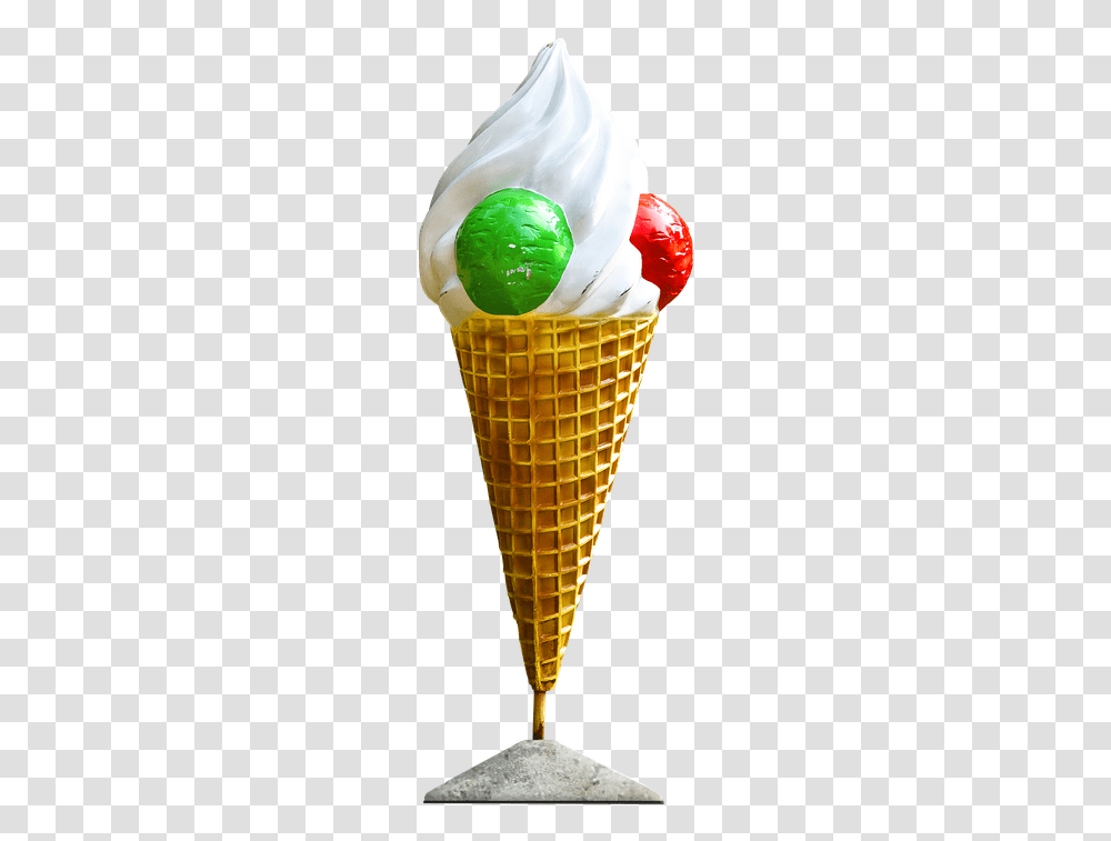 Ice Cream Cone Ice Cone Waffle Vanilla Delicious Cone Ice Cream Images Hd, Dessert, Food, Creme, Egg Transparent Png