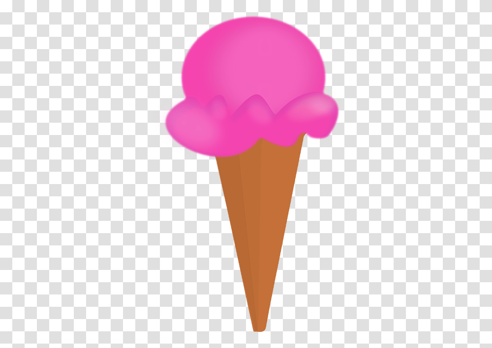 Ice Cream Cone Ice Cream Strawberry Ice Cream Sorvete De Bola Na Casquinha Desenho, Balloon, Dessert, Food, Creme Transparent Png
