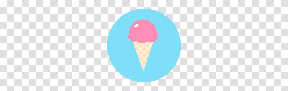 Ice Cream Cone Icon Flat, Balloon, Dessert, Food, Creme Transparent Png