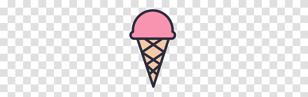 Ice Cream Cone Icon Outline Filled Transparent Png