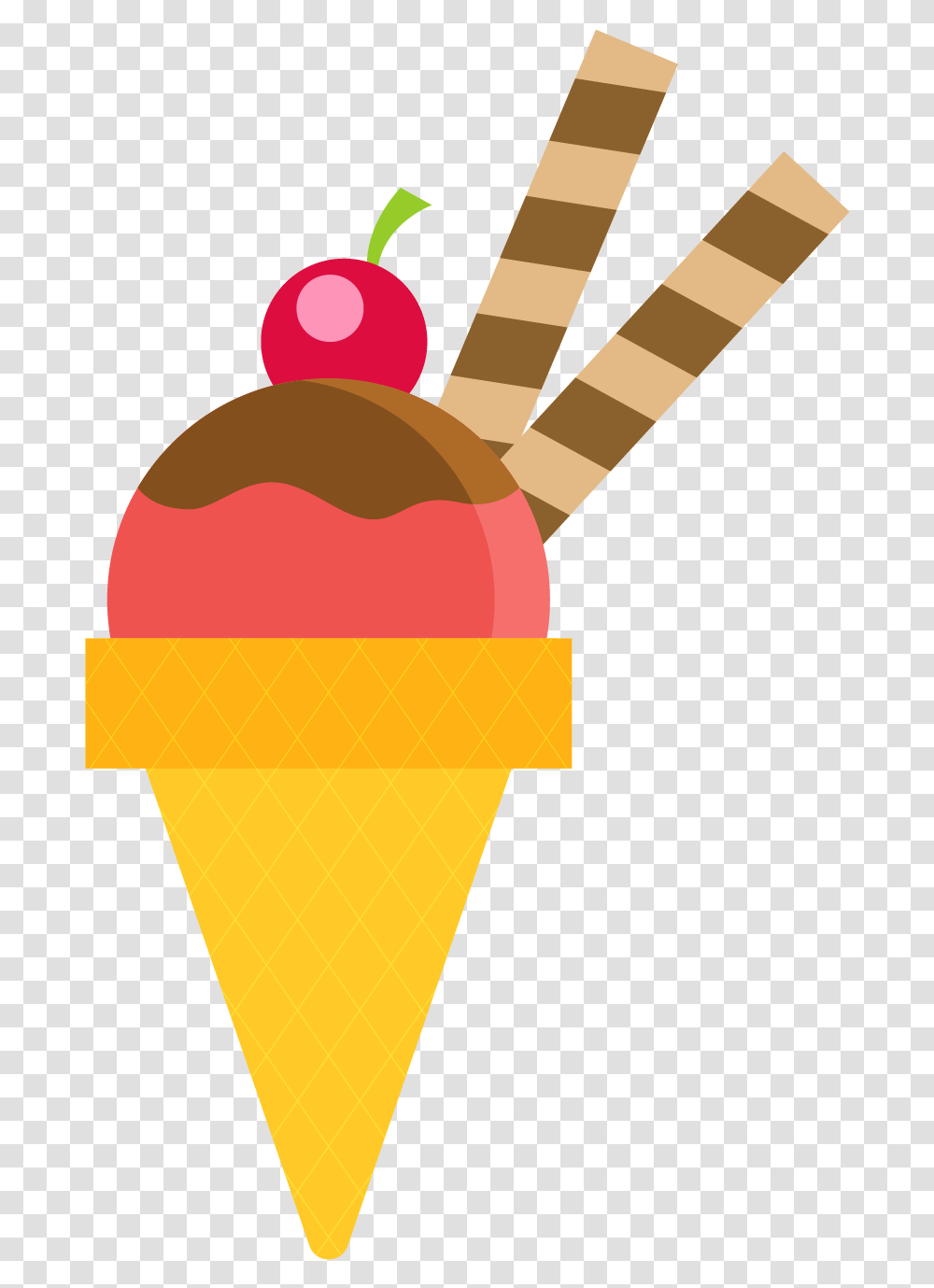 Ice Cream Cone, Light, Dessert, Food, Creme Transparent Png