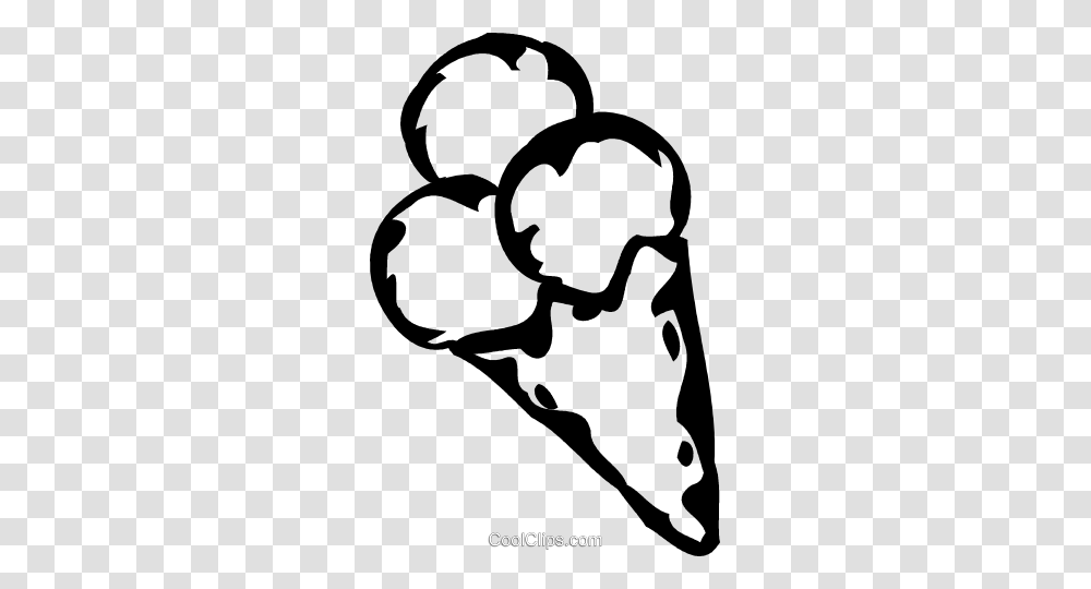 Ice Cream Cone Royalty Free Vector Clip Art Illustration, Stencil, Hand Transparent Png