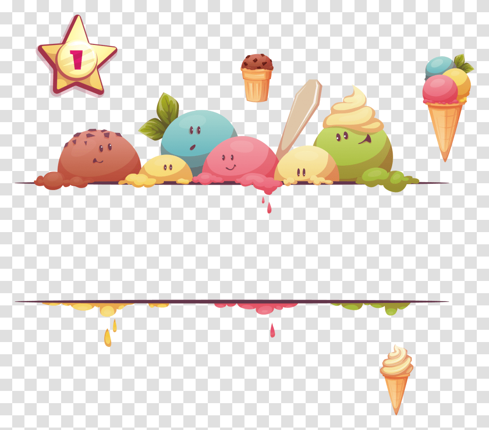 Ice Cream Cone With Sprinkles Clipart Ice Cream Social Background, Dessert, Food, Creme, Birthday Cake Transparent Png