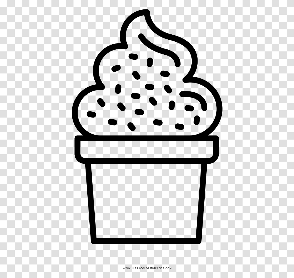 Ice Cream Cup Coloring, Gray, World Of Warcraft Transparent Png