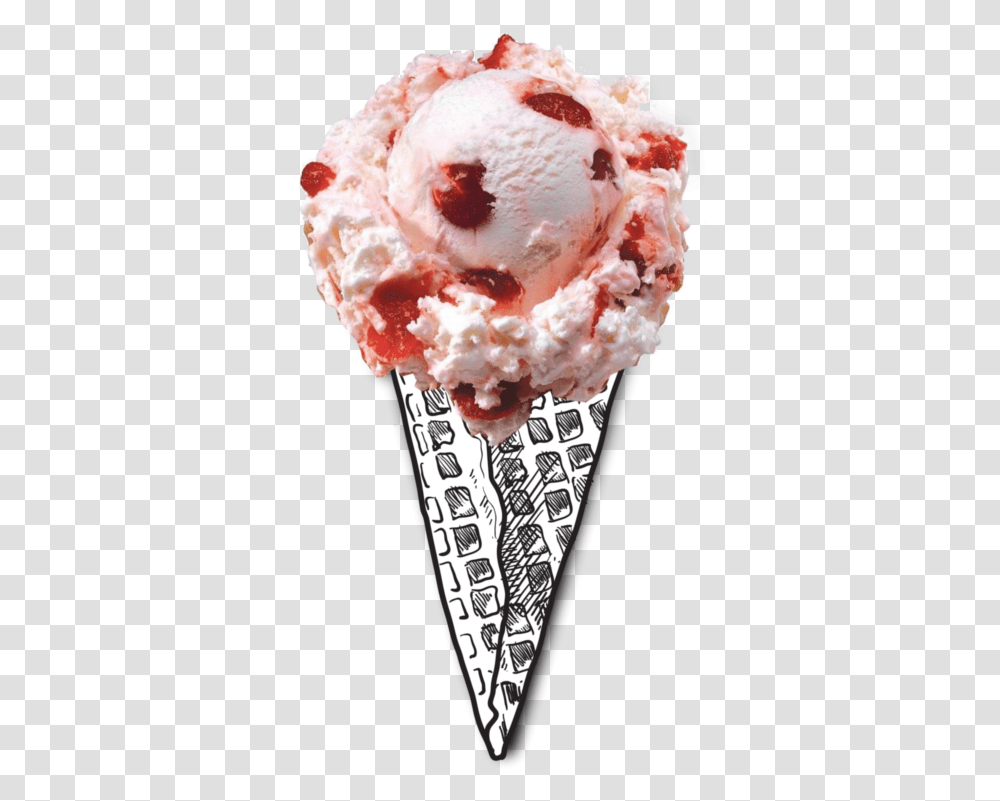 Ice Cream Download Cone Cherry Ice Cream, Dessert, Food, Creme, Plant Transparent Png