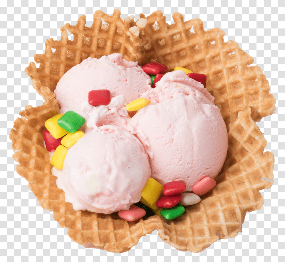 Ice Cream Download Dondurma, Dessert, Food, Creme, Waffle Transparent Png