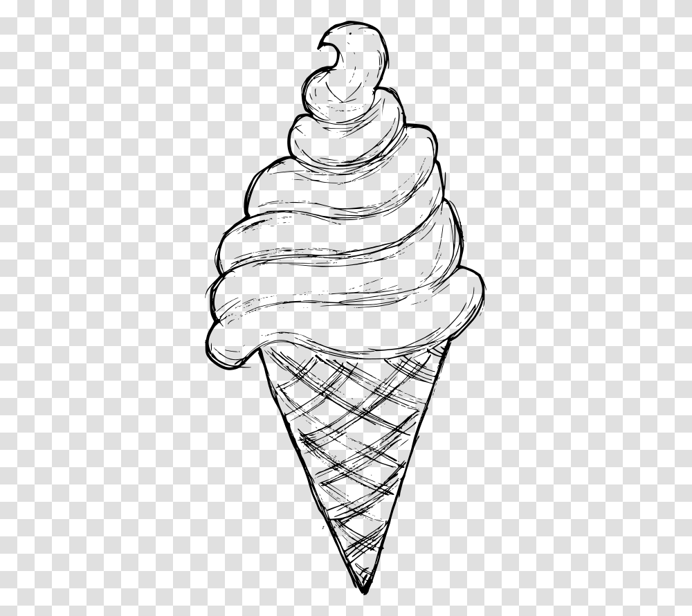 Ice Cream Drawing 2 Line Art, Gray, World Of Warcraft Transparent Png