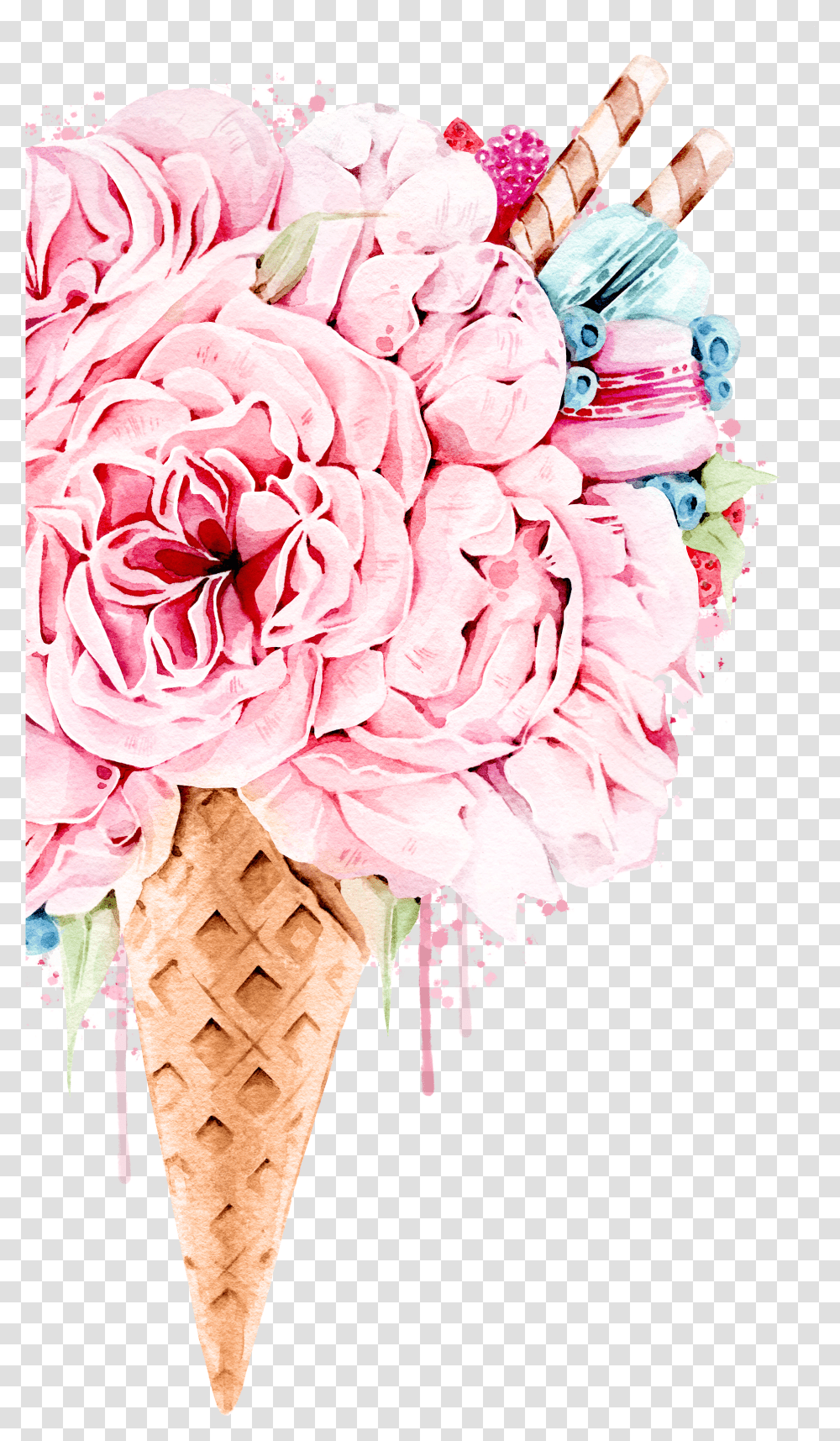 Ice Cream Flower Transparent Png