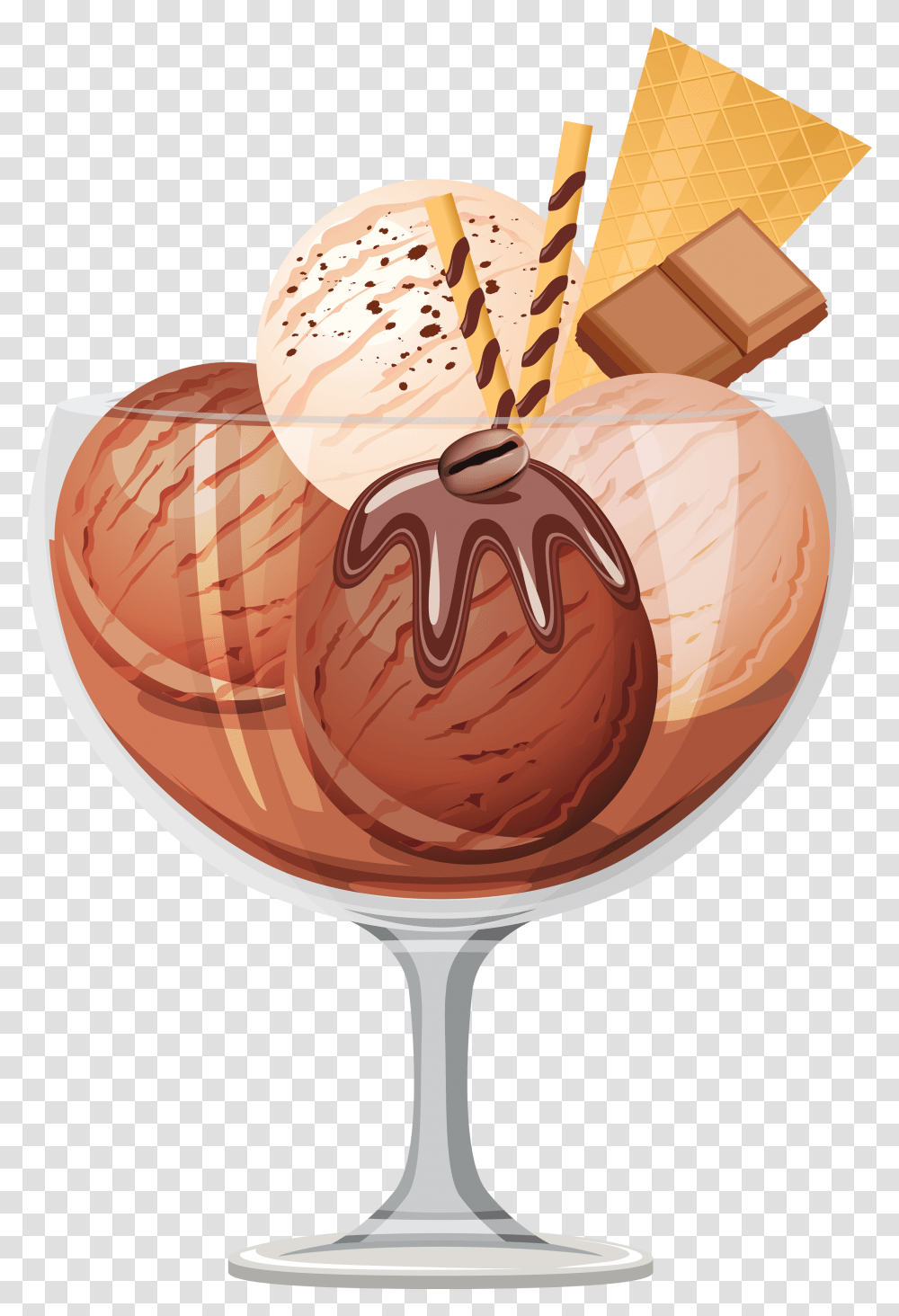 Ice Cream, Food, Dessert, Creme, Glass Transparent Png