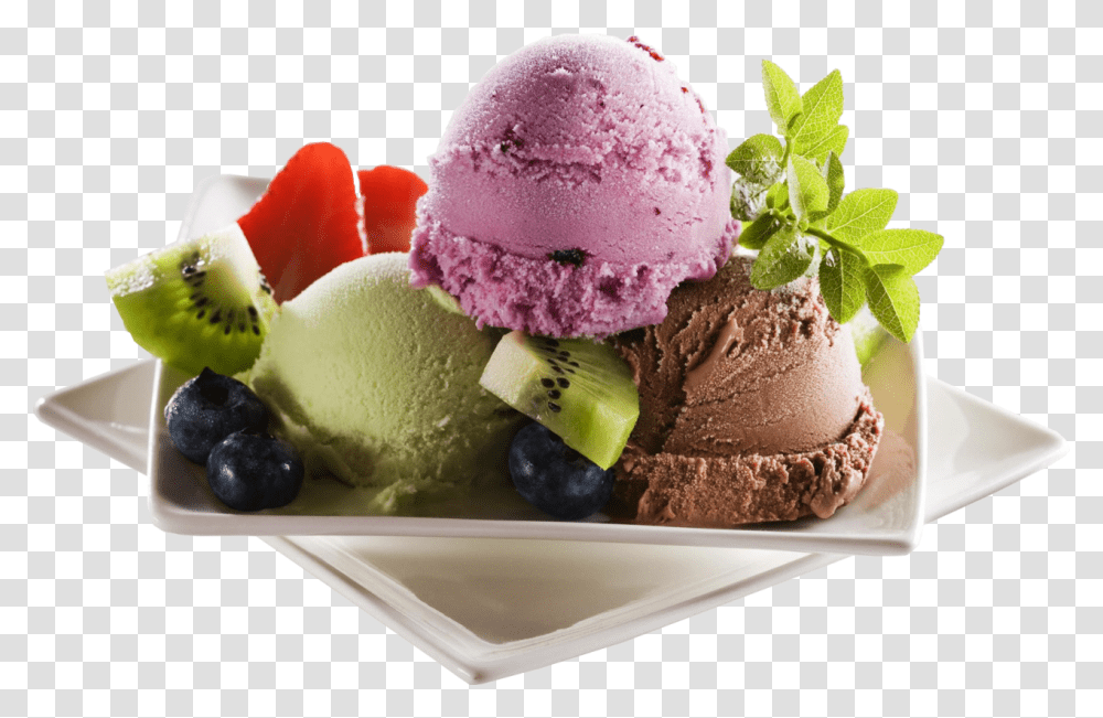 Ice Cream, Food, Dessert, Creme, Potted Plant Transparent Png