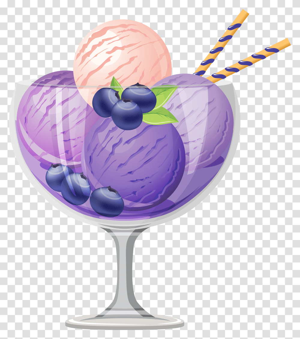 Ice Cream, Food, Glass, Goblet, Balloon Transparent Png