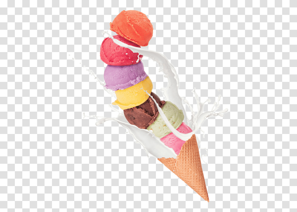 Ice Cream Ice Cream Cone, Dessert, Food, Creme, Sweets Transparent Png