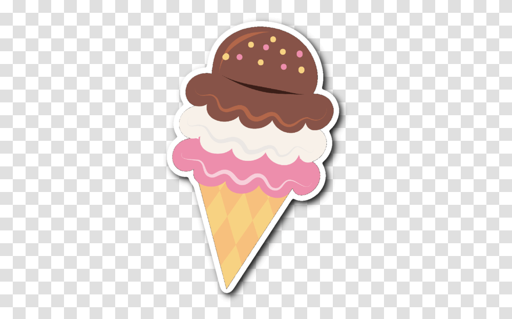 Ice Cream Ice Cream Cone Sticker, Dessert, Food, Creme, Sweets Transparent Png