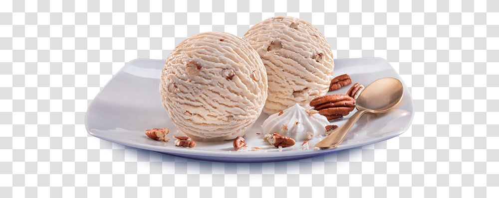 Ice Cream In Plate, Dessert, Food, Creme, Spoon Transparent Png