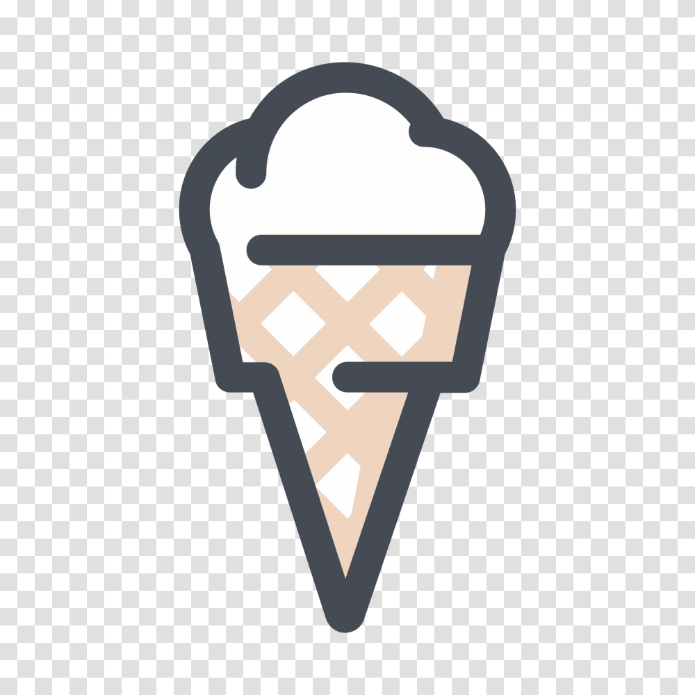 Ice Cream In Waffle Cone Icon, Light, Star Symbol Transparent Png